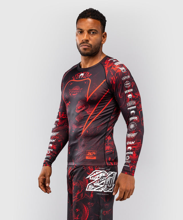 Venum Rashguard 20th Anniversary Long Sleeves – Black/Red