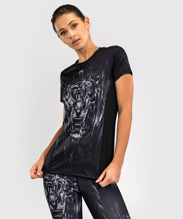 Venum T-Shirt Tiger Dry Tech Women's – Black/Silver