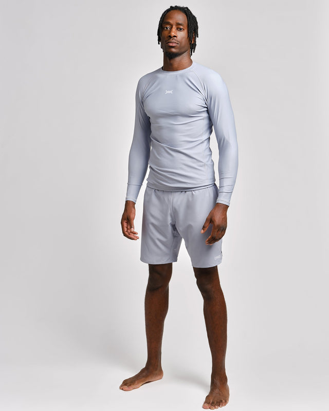 Caged Rashguard Tactical Long Sleeve - Gunmetal Grey