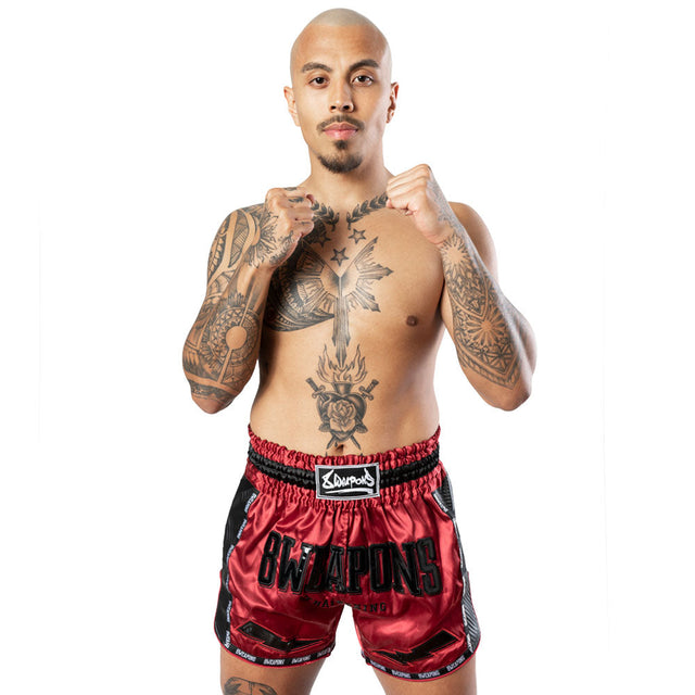 8 WEAPONS Muay Thai Shorts Carbon – Red
