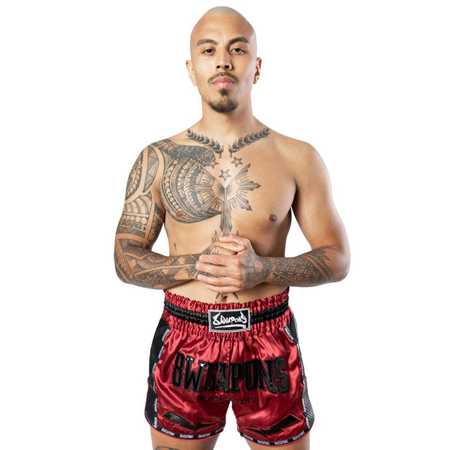 8 WEAPONS Muay Thai Shorts Carbon – Red