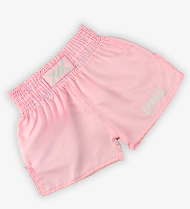 Caged Muay Thai Shorts Classic - Baby Pink