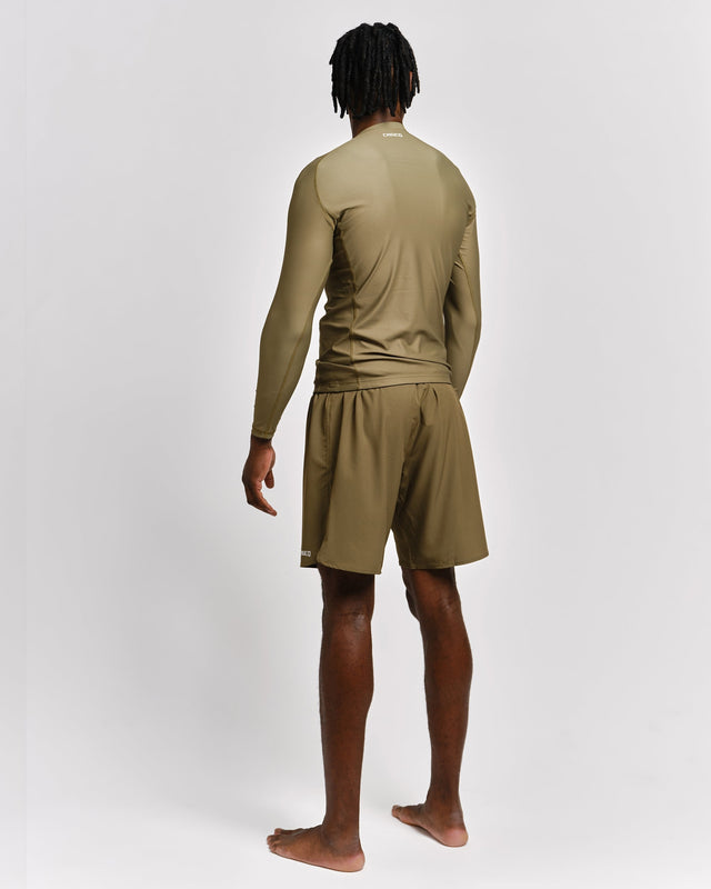 Caged Rashguard Tactical Long Sleeve - Army Green