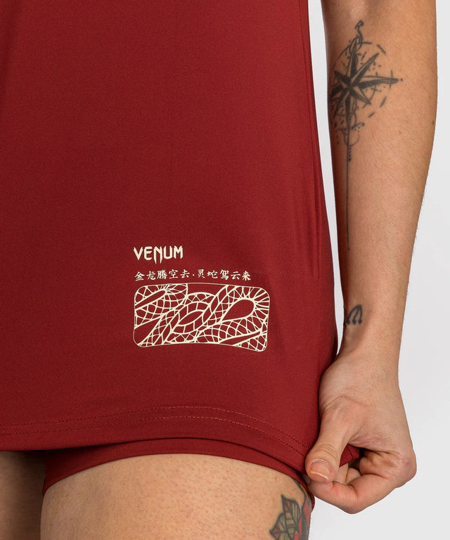 Venum Women's Dry Tech T-Shirt Serpenti - Burgundy