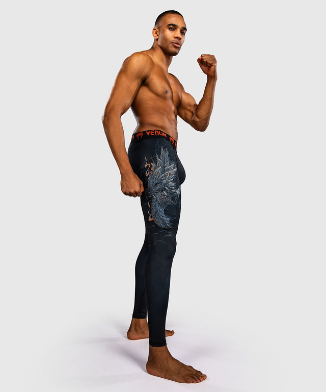 Venum Compression shorts Thunder Dragon – Black/Grey/Copper