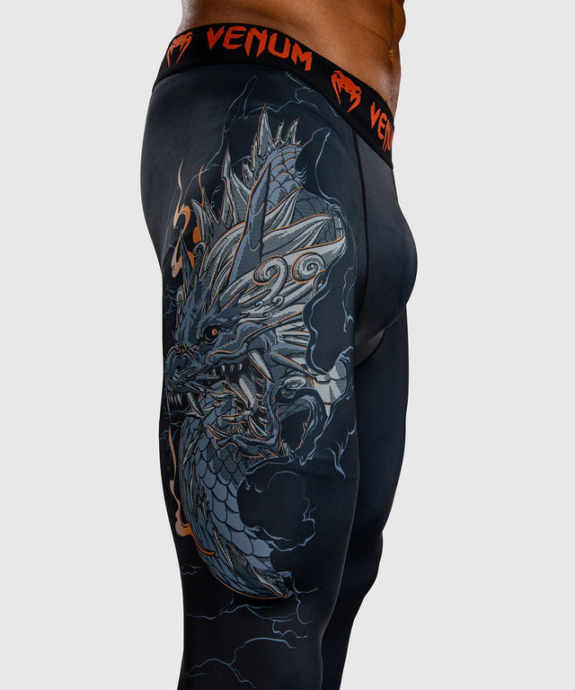 Venum Compression shorts Thunder Dragon – Black/Grey/Copper