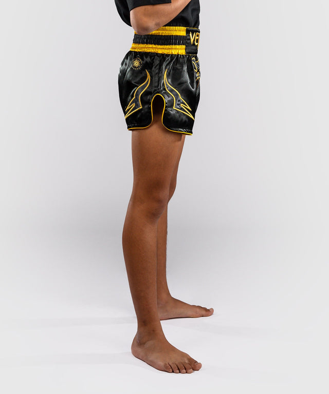 Pantaloncini Muay Thai Venum Bangkok Fury – Bambini Nero/Oro
