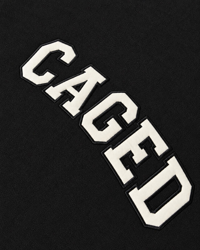 Caged Hoodie Varsity – Black