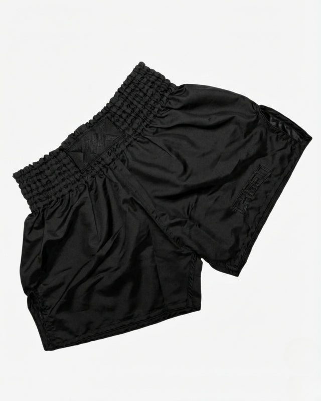 Caged Muay Thai Shorts Classic - Black/Black