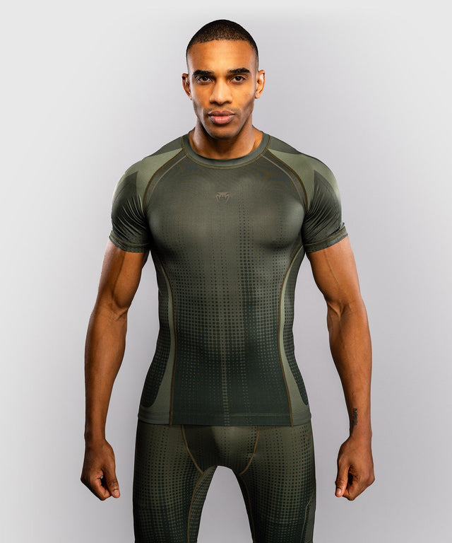 Venum Rashguard Stealth Short Sleeves – Khaki/Army Green