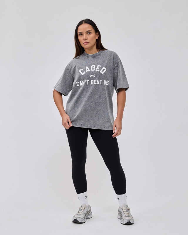 Caged Club T-shirt - Washed Gray