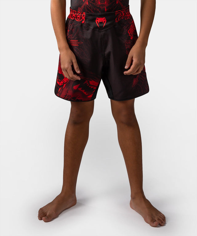 Venum MMA Shorts Wolf Atak Kids – Black/Red