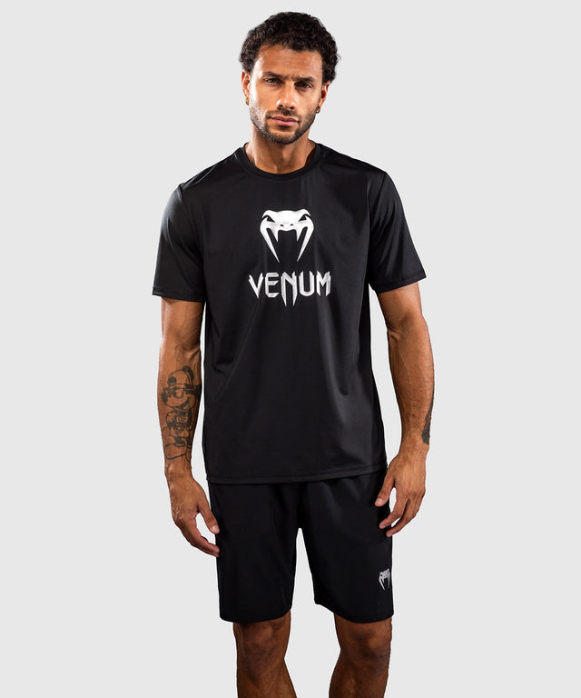 Venum T-Shirt Classic Dry Tech – Black/Silver