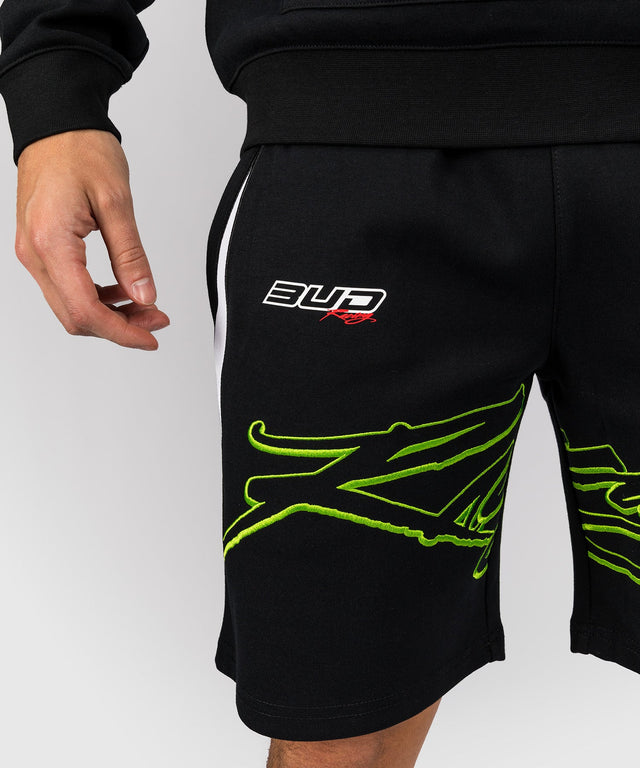 Venum x Bud Racing Shorts – Black/White/Lime Green