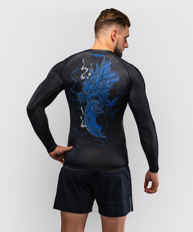 Venum Rashguard Thunder Dragon Long Sleeve – Black/Royal Blue