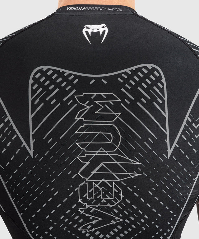 Venum Rashguard Midnight Fury Short Sleeves – Black/Grey/Silver