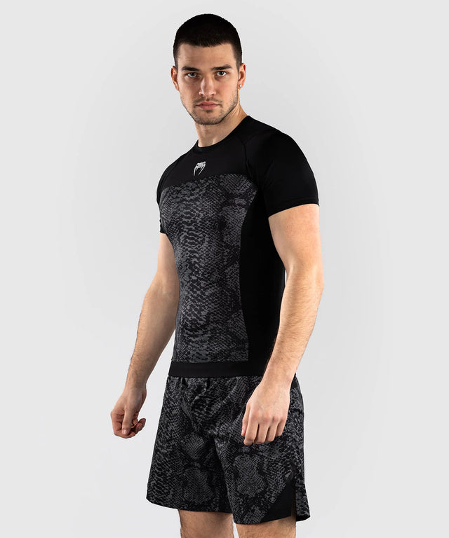 Venum Rashguard Short Sleeves G-Fit Scales - Black/Grey