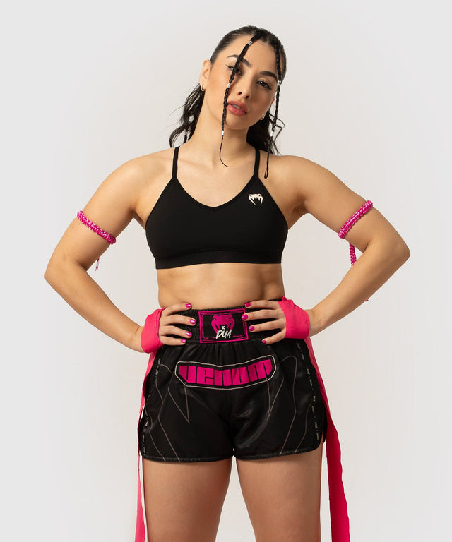 Venum Muay Thai Shorts x Dua – Black/Fuchsia Pink