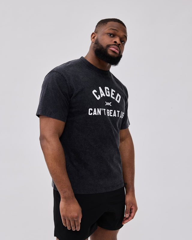 Caged Club T-shirt - Washed Black