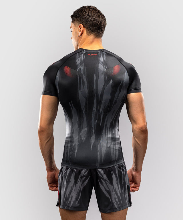 Venum Rashguard Demon Korte Mouwen - Zwart/Grijs