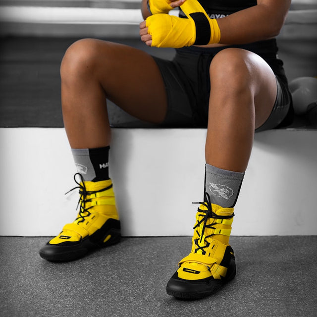 Hayabusa Strike Boxing Shoes - Yellow/Black