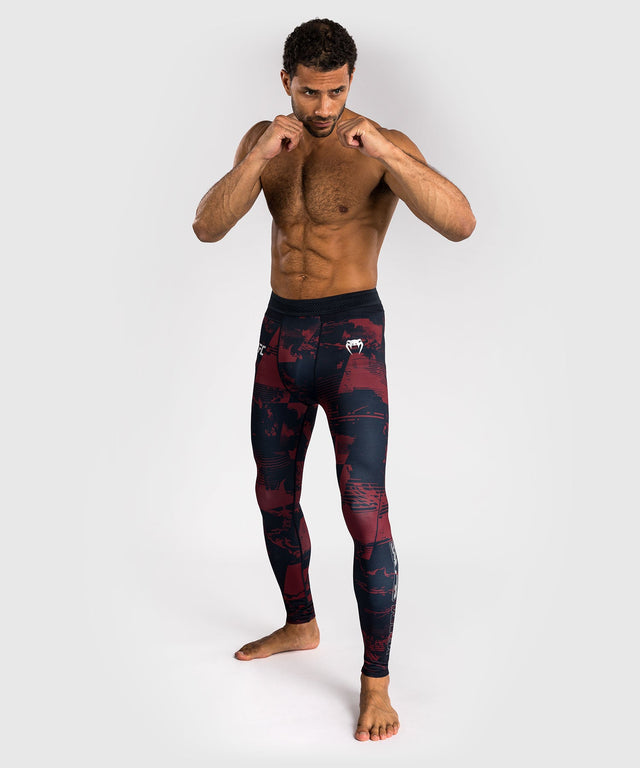 Venum UFC Compression Shorts Zenith – Navy Blue/Burgundy/Silver
