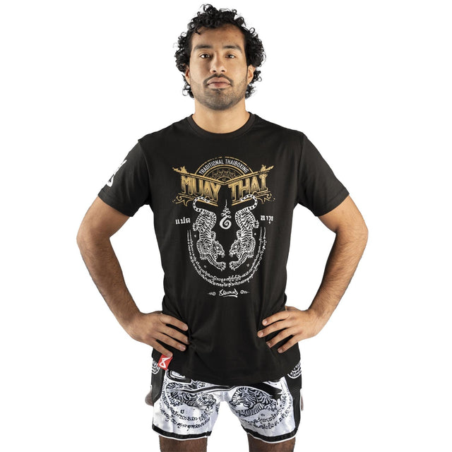 8 WEAPONS T-shirt Sak Yant Tigers – Black