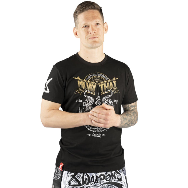 8 WEAPONS T-shirt Sak Yant Tigers – Black