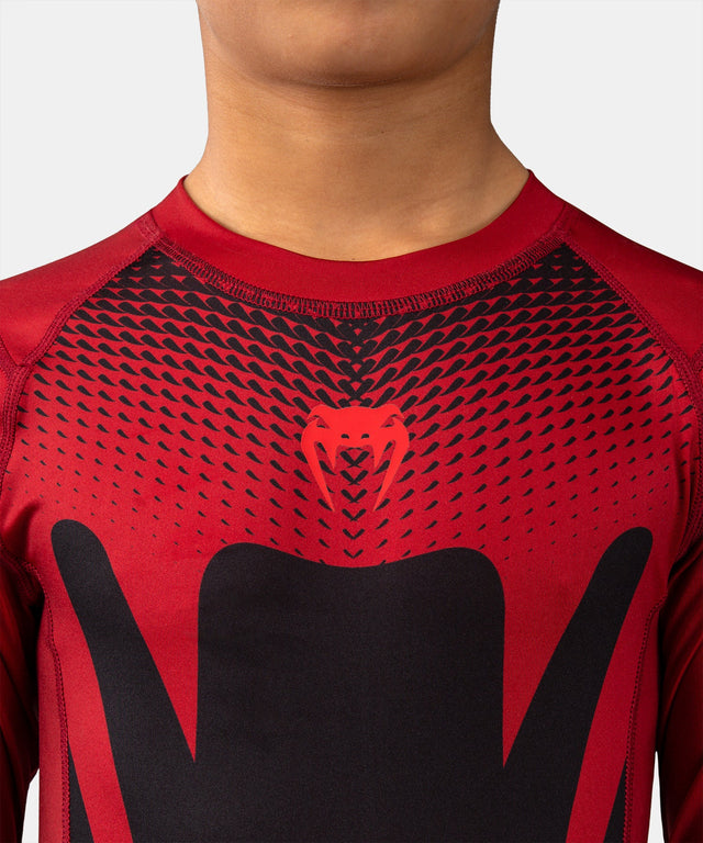 Venum Rashguard Attack Long Sleeve Kids – Black/Red