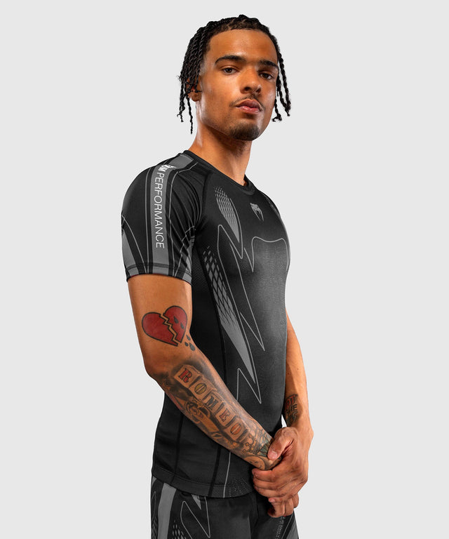 Venum Rashguard Amazonia Reborn Korte Mouwen - Zwart/Grijs