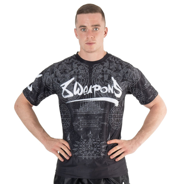 8 WEAPONS T-Shirt Hanuman Yant – Black/Grey