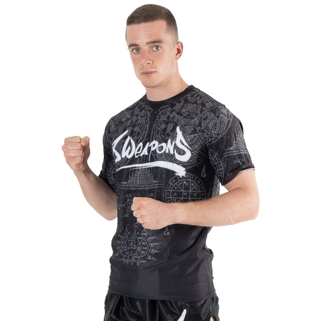8 WEAPONS T-Shirt Hanuman Yant – Black/Grey