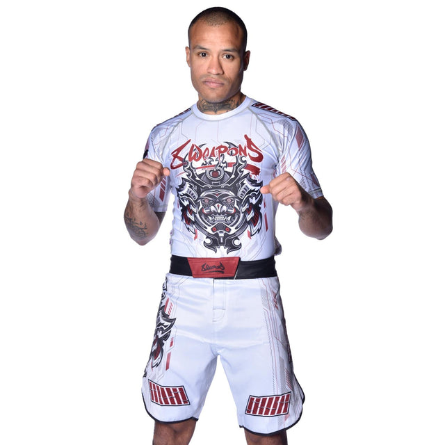 8 WEAPONS MMA Shorts Samurai 2.0 – White/Red