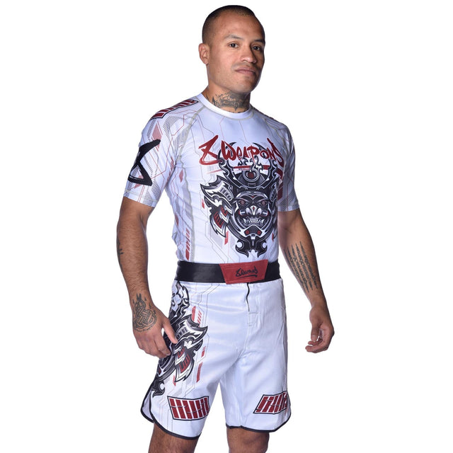 8 WEAPONS MMA Shorts Samurai 2.0 – White/Red