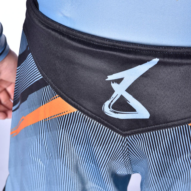 8 WEAPONS MMA Shorts Shift – Ice Grey/Orange