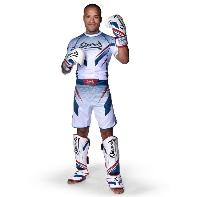 8 WEAPONS MMA Shorts Shift – White/Navy/Red