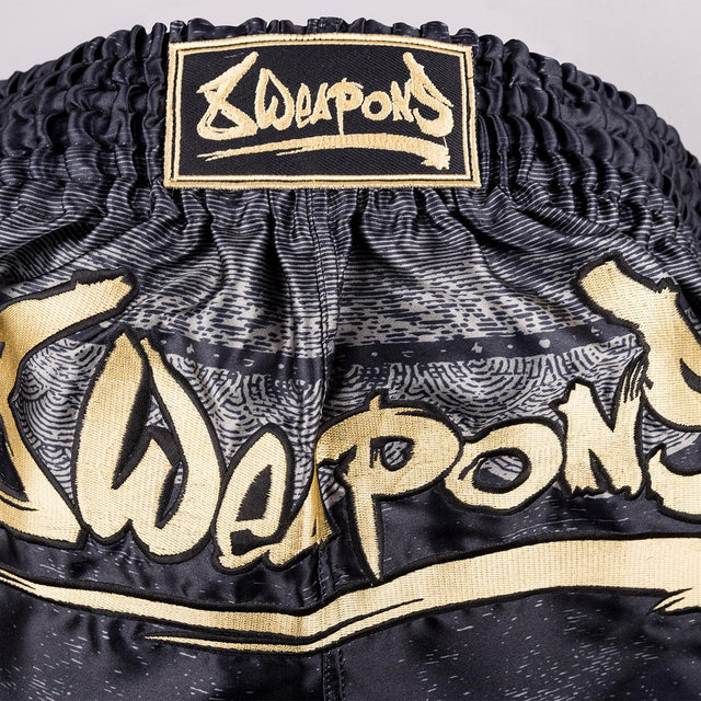 8 WEAPONS Muay Thai Shorts Hanuman – Black/Gold