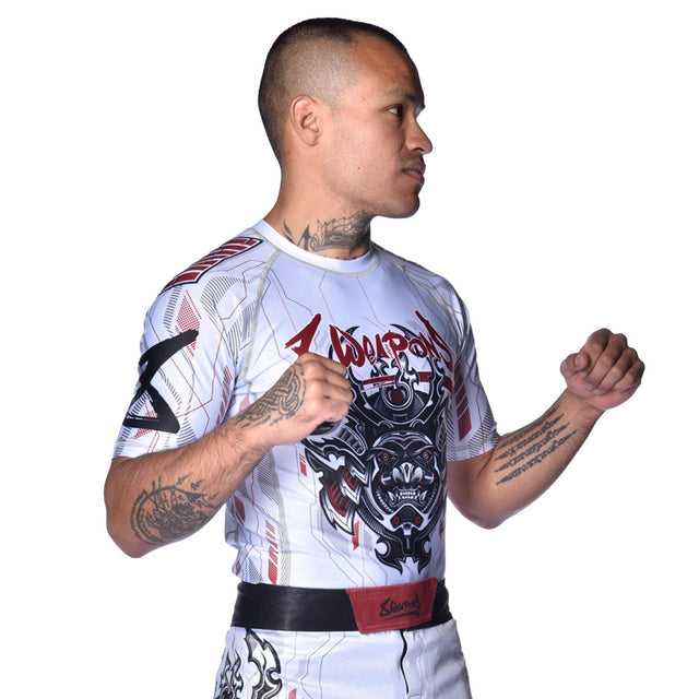 8 WEAPONS Rashguard Samurai 2.0 – White/Red