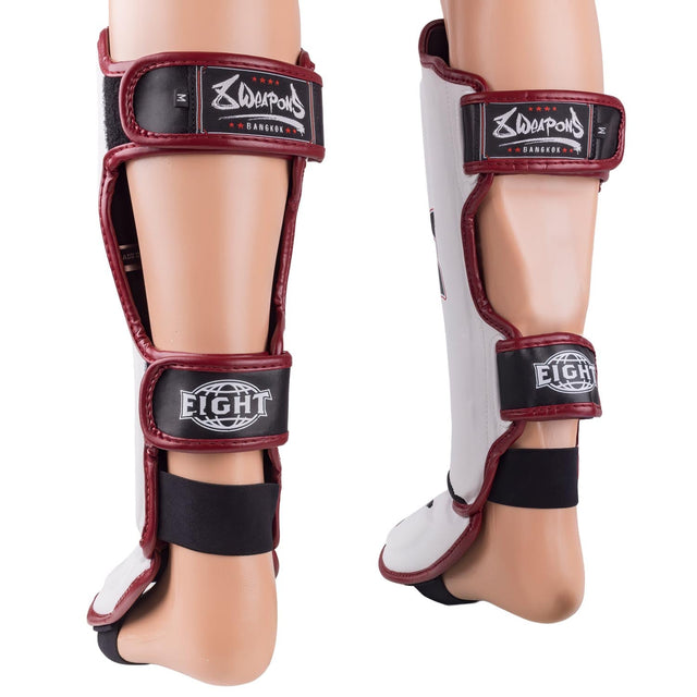 8 WEAPONS Shin guards Bangkok – White/Black