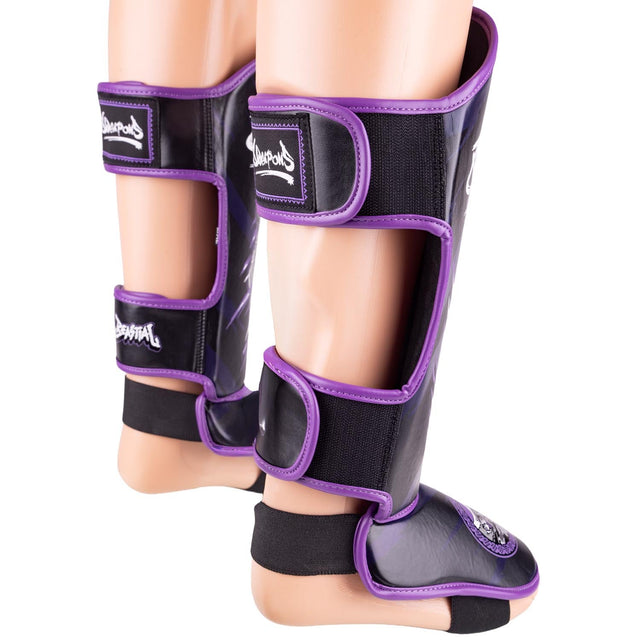 8 WEAPONS Shin guards Beastial Panther – Black/Purple