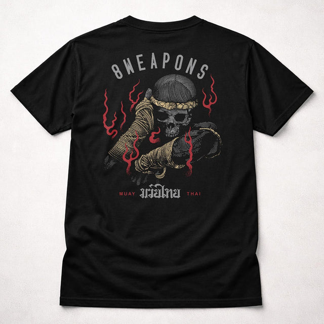 8 WEAPONS T-Shirt Boran Skull – Black