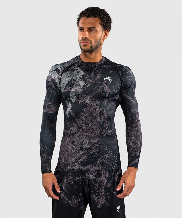 Venum Rashguard Rage & Workout Long Sleeves – Black/Grey