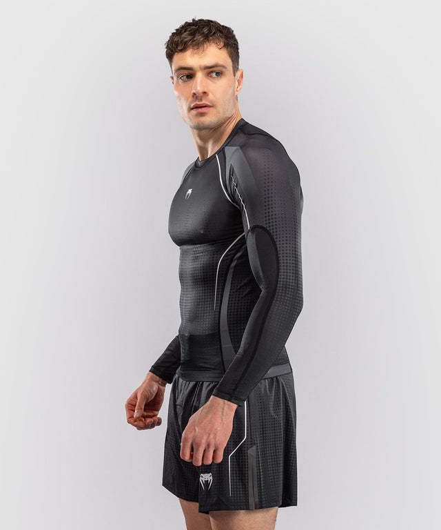 Venum Rashguard Stealth Long Sleeves – Black/White