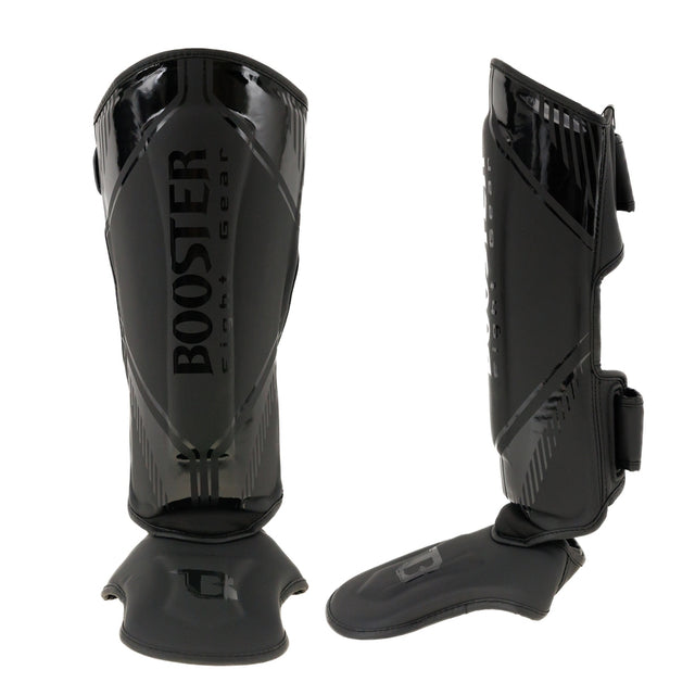 Booster Kickboxing Shin Guards Bangkok - Black/Black