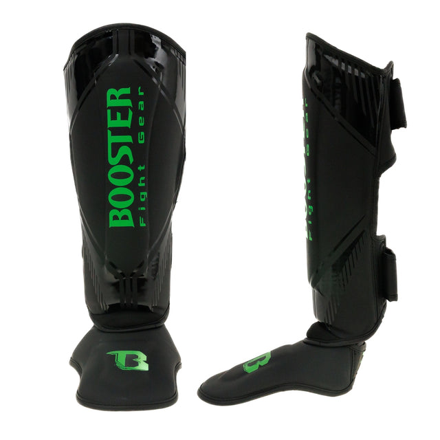 Booster Kickboxing Shin Guards Bangkok - Black/Green