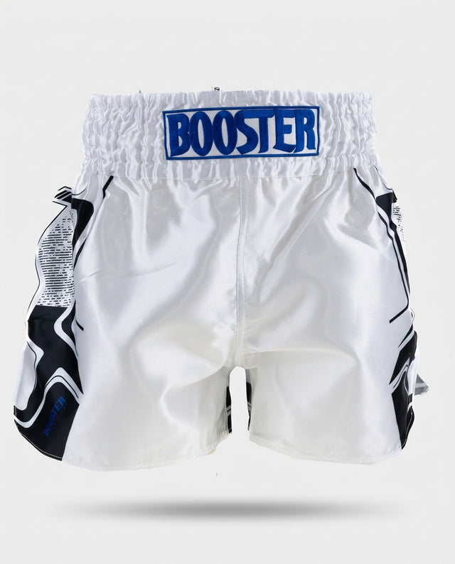 Booster Muay Thai Shorts BFG Ignite - White/Blue/Black