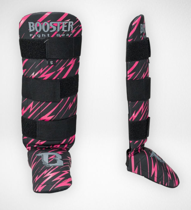 Booster Shin Guards Combat Kids – Black/Pink