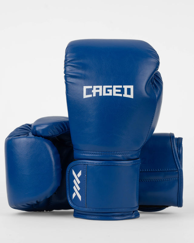 Caged Core Boxing Gloves - Blue/White