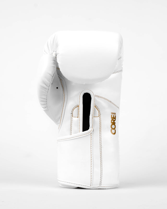 Caged Core Boxing Gloves - White/Gold