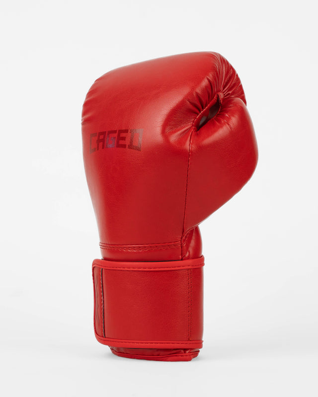 Caged Core Boxing Gloves - Red/Red